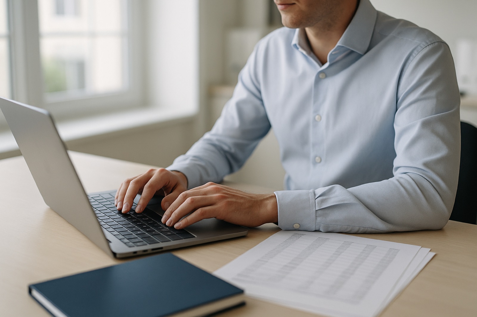 Poste de travail pour la saisie en ligne
